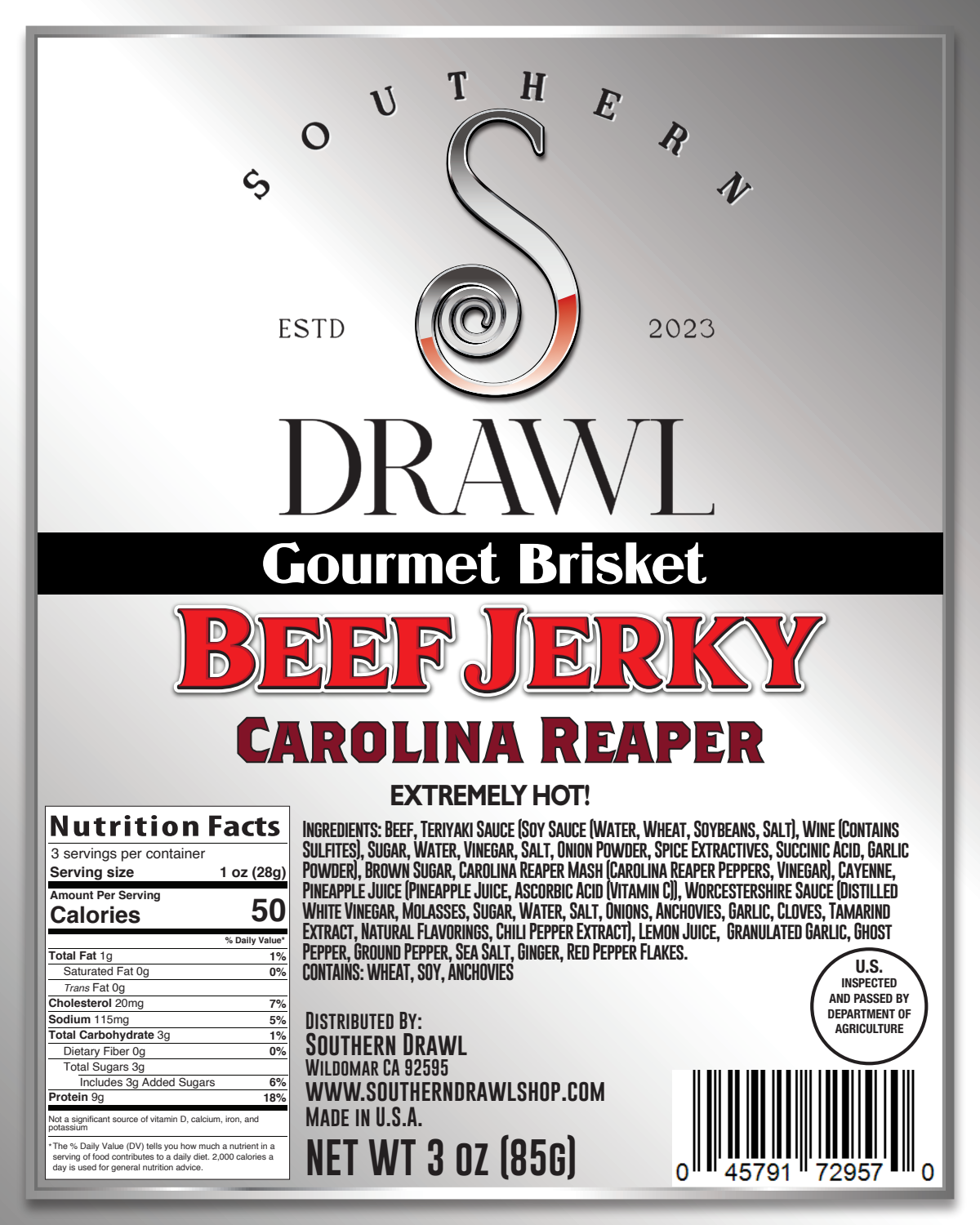 Carolina Reaper Beef Jerky