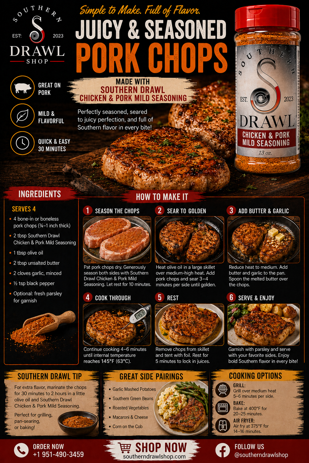 JUICY & SEASONED PORK CHOPS