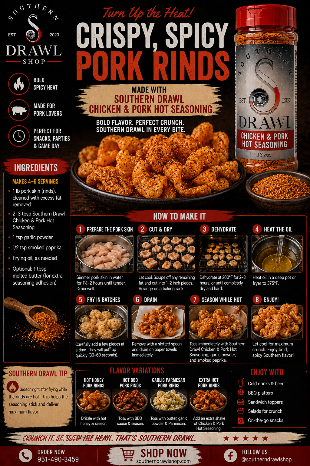 CRISPY SPICY PORK RINDS